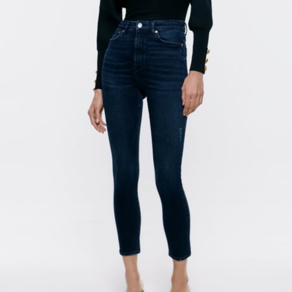 ZARA Dark Blue Skinny Jeans
